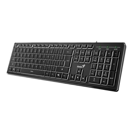 TECLADO GENIUS SLIMSTAR 820 RETROILUMINADO BLACK USB