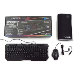 AUREOX COMBO GAMER LIFELIGHT (MOUSE + TECLADO + MOUSEPAD)