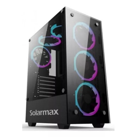 Gabinete Solarmax 5901 Vidrio Templado 6 Coolers Rgb