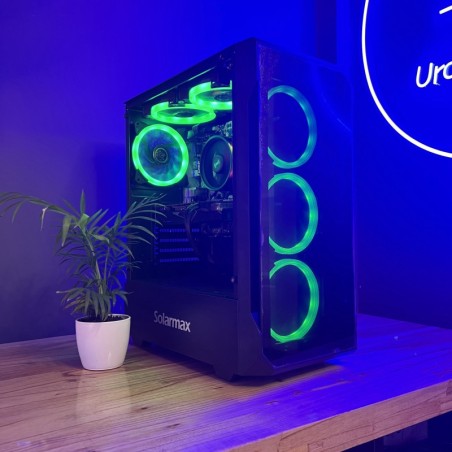 Gabinete Solarmax 8026 6 Coolers Rgb Vidrio Templado Color Negro