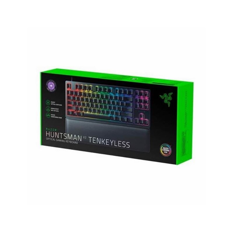 TECLADO GAMER RAZER HUNTSMAN V2 TKL SW PURPLE CLICKY
